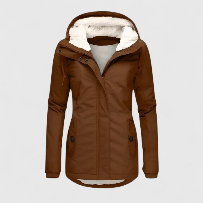 chaqueta de invierno impermeable con capucha