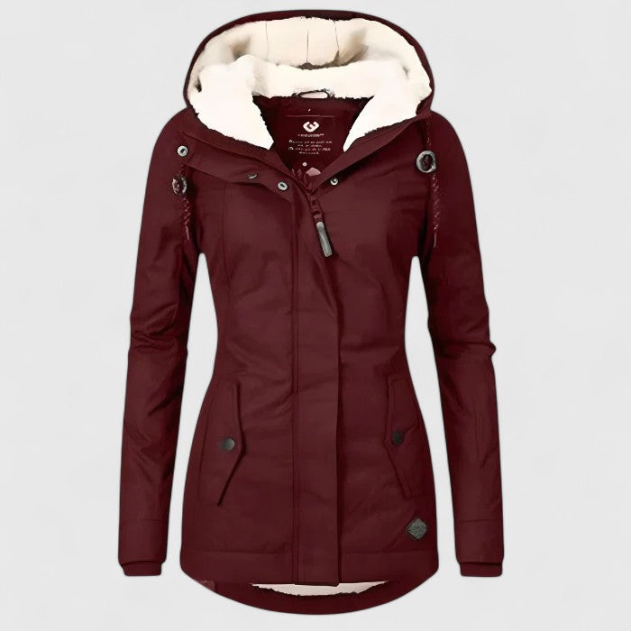 chaqueta de invierno impermeable con capucha