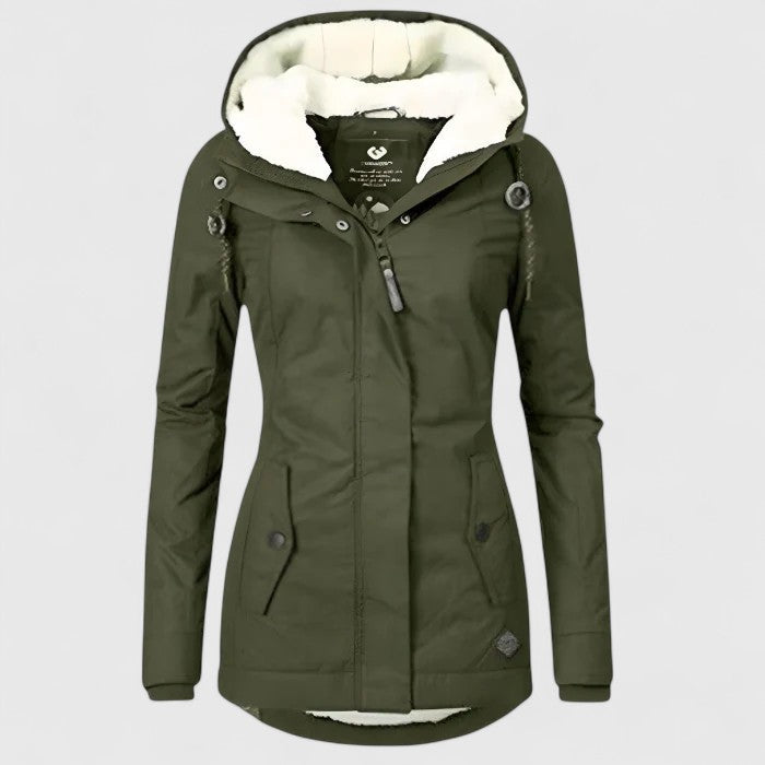 chaqueta de invierno impermeable con capucha