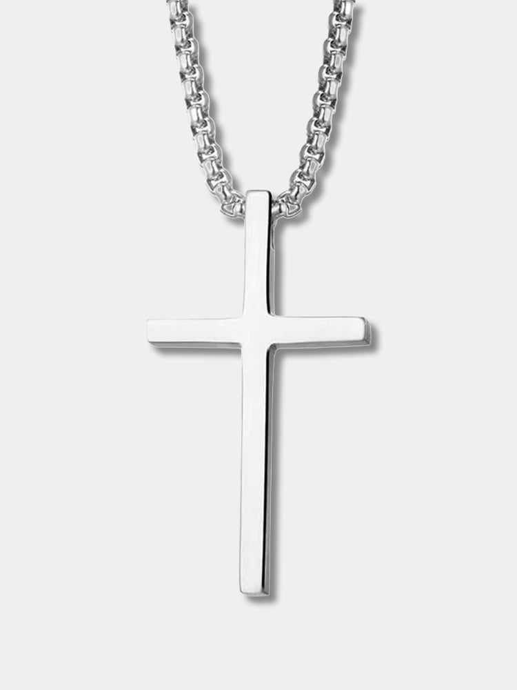 Collar con colgante de cruz simple